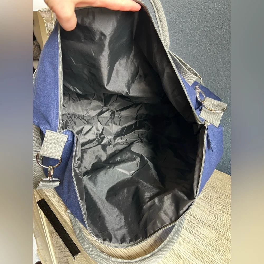 Tommy Bahama Navy and Gray Duffel Bag
